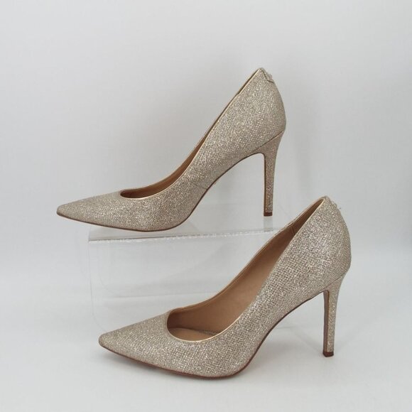Sam Edelman Hazel Gold Metallic Pointed Toe Pumps Heels Size 6.5M - Picture 10 of 15